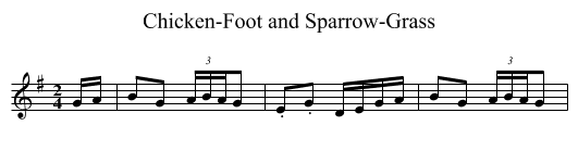 Chicken-Foot and Sparrow-Grass - staff notation