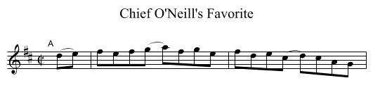 Chief O'Neill's Favorite - staff notation