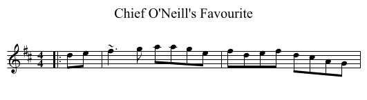 Chief O'Neill's Favourite - staff notation