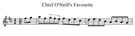 Chief O'Neill's Favourite - staff notation