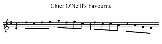 Chief O'Neill's Favourite - staff notation