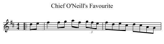 Chief O'Neill's Favourite - staff notation