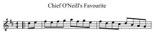 Chief O'Neill's Favourite - staff notation