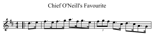 Chief O'Neill's Favourite - staff notation