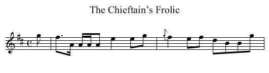 Chieftain’s Frolic, The - staff notation