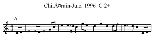 ChilÃ¤rain-Juiz. 1996  C 2+ - staff notation
