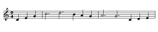 Child In The Manger - staff notation