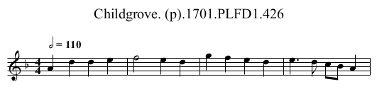 Childgrove. (p).1701.PLFD1.426 - staff notation