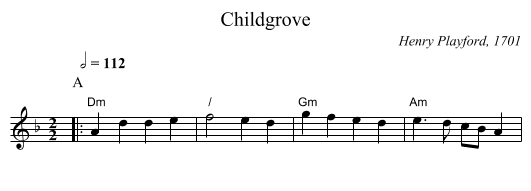 Childgrove - staff notation