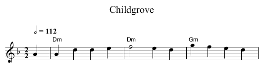 Childgrove - staff notation
