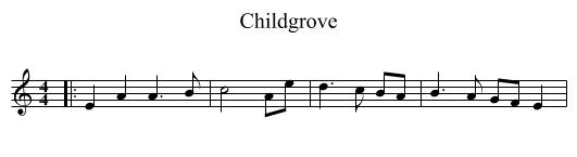 Childgrove - staff notation