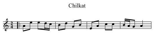 Chilkat - staff notation