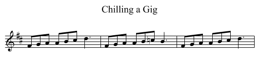 Chilling a Gig - staff notation