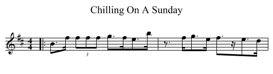 Chilling On A Sunday - staff notation