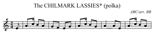 CHILMARK LASSIES* (polka), The - staff notation