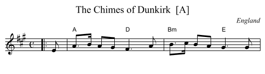Chimes of Dunkirk  [A], The  - staff notation