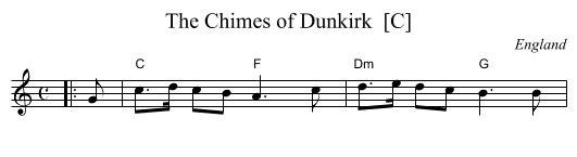 Chimes of Dunkirk  [C], The  - staff notation