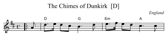 Chimes of Dunkirk  [D], The  - staff notation