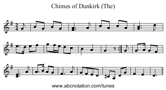 Chimes of Dunkirk (The) - staff notation