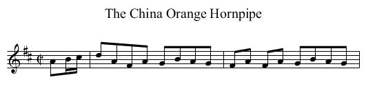 China Orange Hornpipe, The - staff notation