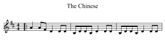 Chinese, The  - staff notation