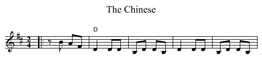 Chinese, The  - staff notation