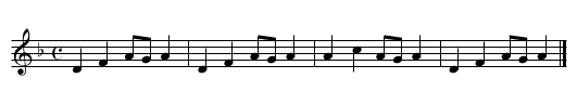 Chinese tune - staff notation