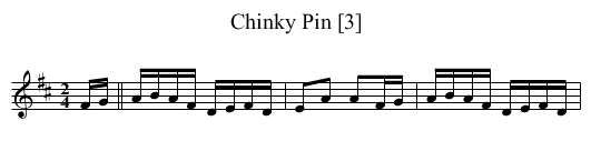 Chinky Pin [3] - staff notation