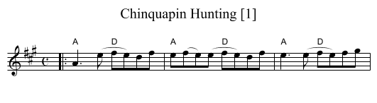 Chinquapin Hunting [1] - staff notation