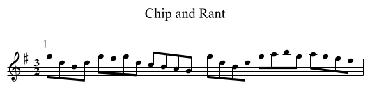 Chip and Rant - staff notation