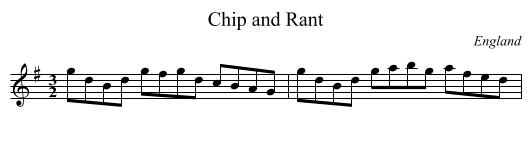 Chip and Rant - staff notation