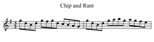 Chip and Rant - staff notation