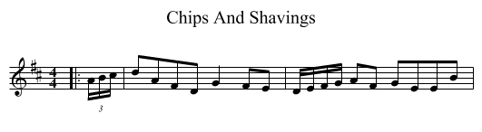 Chips And Shavings - staff notation