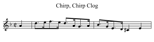 Chirp, Chirp Clog - staff notation