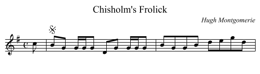 Chisholm's Frolick - staff notation