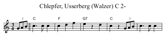Chlepfer, Usserberg (Walzer) C 2- - staff notation