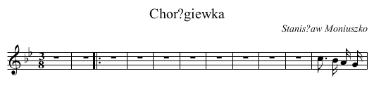 Chor?giewka - staff notation