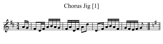 Chorus Jig [1] - staff notation