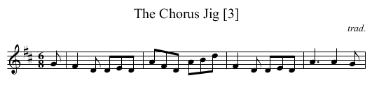 Chorus Jig [3], The - staff notation