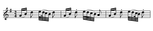 Chorus Jig [6] - staff notation