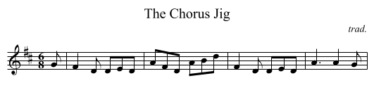 Chorus Jig, The - staff notation