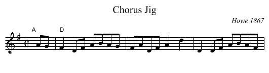 Chorus Jig - staff notation