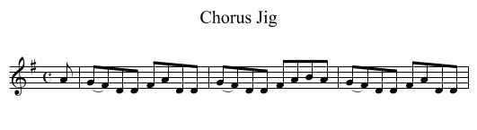 Chorus Jig - staff notation