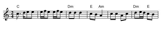 Chosen - staff notation