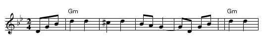 Chosen-kalle masel tov - staff notation