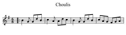 Choulis - staff notation