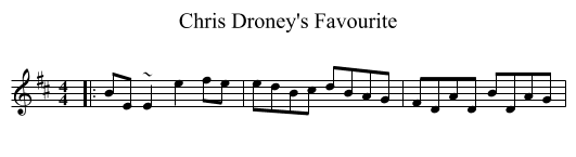 Chris Droney's Favourite - staff notation