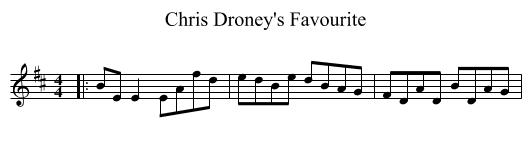 Chris Droney's Favourite - staff notation