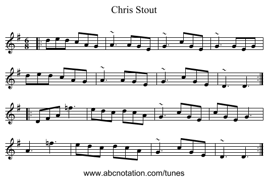 Chris Stout - staff notation