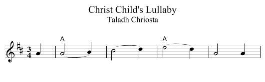 Christ Child's Lullaby - staff notation